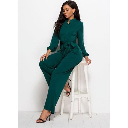 Fall 2021 New Ladies Fashion Jumpsuits, Sexy Belts, Jumpsuits, Solid Colors, All-match High-end Casual Long Jumpsuits, Costumes