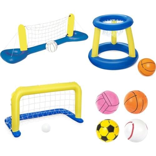 Beach Toys Swimming Pool Water Inflatable Volleyball Basketball Hoop Handball Goal Water Sports Toys Adult Children Parent-Child