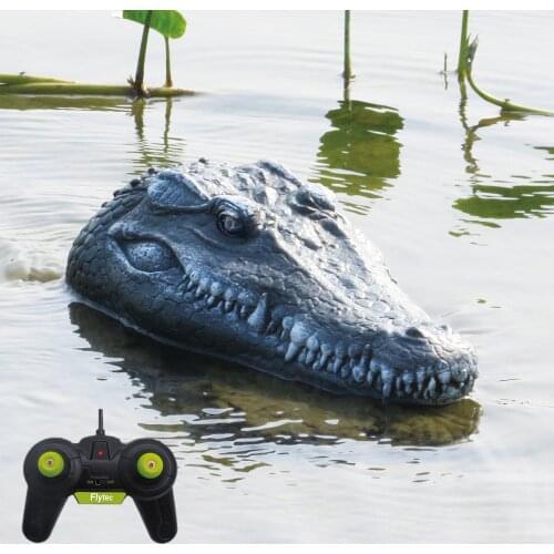 RC alligator Boat 2.4G Simulation Crocodile Head Spoof Remote Control Electric Racing Boat for kids Adult Pools Head Party Toy