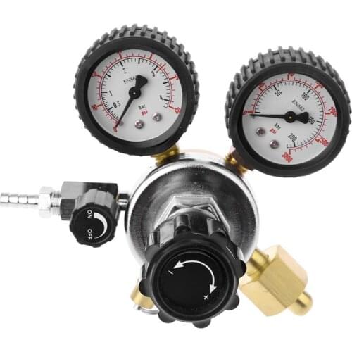CO2 Regulator Beer Brewing Carbon Dioxide Regulator with Pressure Relief Valve for Gas Pressure Reducer (Dual Gauge) New 2019