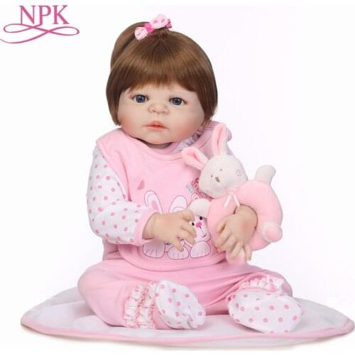Newborn Full Body Silicone Bebe Doll Reborn 22Inch Vinyl Realistic Collectible Doll Reborn Baby Simulator Dolls For Girls Toys