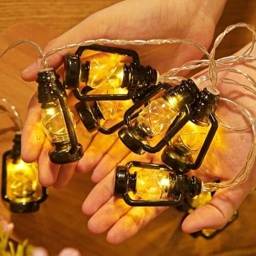 Kerosene Bottle Light String Battery Operation LED Vintage Garland Fairy String Light for Home Wedding Party Lamp Outdoor Decor