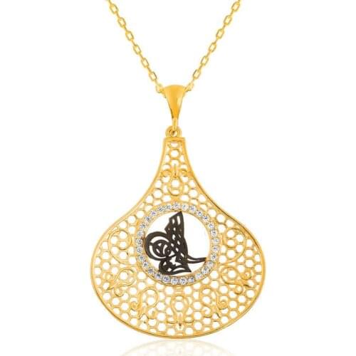 Tevuli 925 Sterling Silver Tuğra Lady Necklace