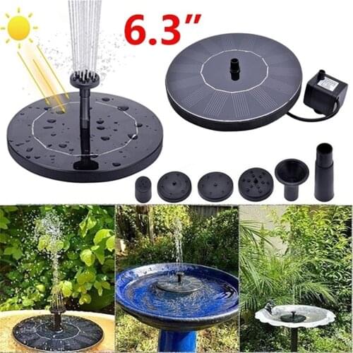 Bird Bath Fountain 13cm/16cm Floating Solar Fountain Pump Garden Fountains Pump Waterfalls 7V Solar Powered Water Pump Kit