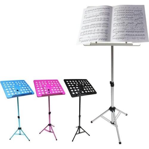 Waterproof Aluminum Folding Music Stand Holder Music Sheet Tripod Stand Accessories