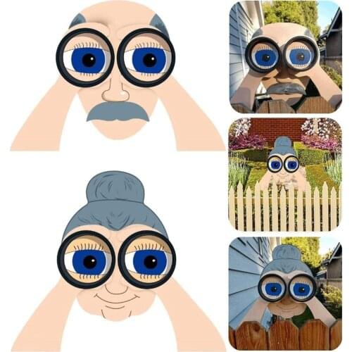 Funny Fence Decoration Sign Home Lawn Yard Decor Nosy Old Man And Lady Yard Sign Art Sculpture Garden Lawn Ornament Gift