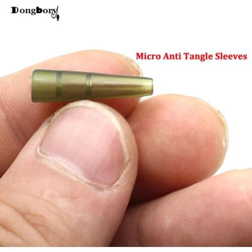 100PCS Short Micro Anti Tangle Sleeves Connect with Fishing Hooks Sleeve Mini Carp Tail Tube Carp Fishing Tackle Coarse Fishing