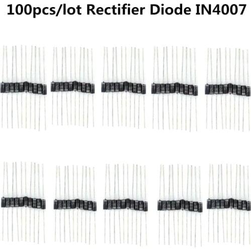 100PCS/Lot 1N4007 4007 1A 1000V DO-41 High quality Rectifier Diode IN4007 1n4007