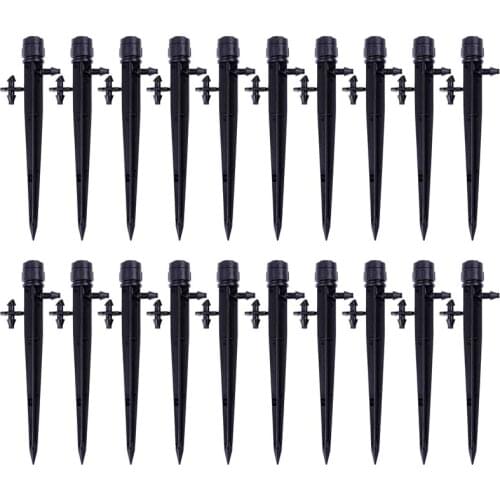 72Pcs Drip Emitters Adjustable Fan Shape Irrigation Drippers for 1/4 Inch Tube,360 Degree Adjustable Water Flow Drippers