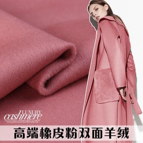 750g 150cm distinguished double - sided cashmere fabric autumn and winter thickening warm windbreaker clothing wool fabric