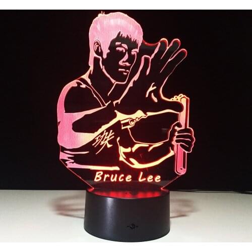 Bruce Lee Kungfu Lighting For Under Kitchen Cabinets 3d Lamp Night Light 3d Led Lamp Night Light For Children