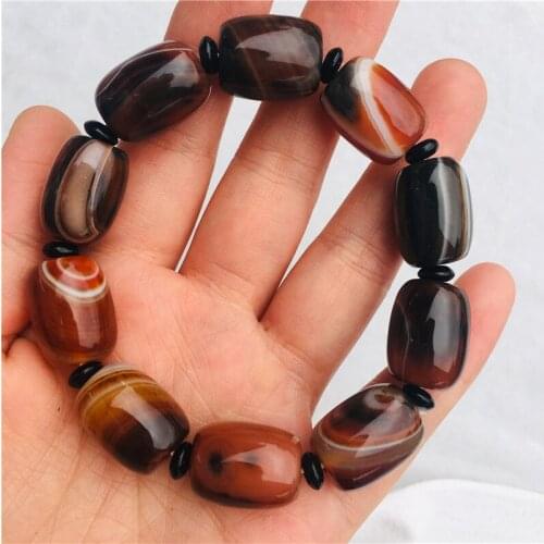 16mm Pure natural silk agate beads play string play accessories bracelet free