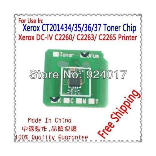 Toner Chip For Xerox DocuCentre IV C2260 C2263 C2265 2260 2263 Coper,For Xerox CT201434 CT201435 CT201436 CT201437 Toner Chip