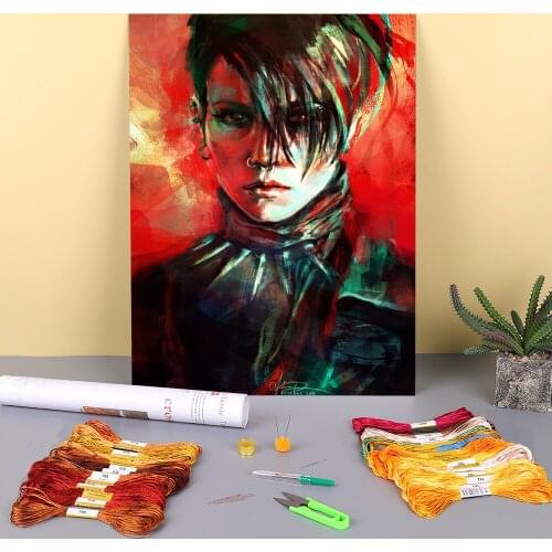 Doodles Pre-Printed 11CT Cross Stitch Embroidery Set DMC Threads Needlework Handicraft Sewing Handmade Mulina Counted