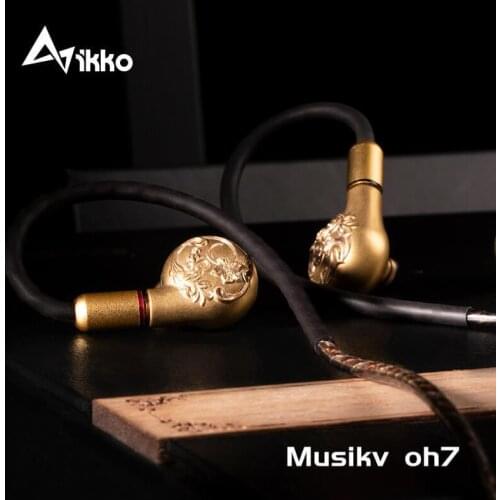 IKKO OH7 Musikv Flagship Nano Carbon Dynamic Large Establishment MMCX Detachable HiFi Music Monitor Copper Earphone Earbuds
