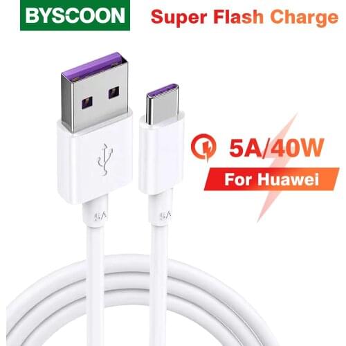 Fast Charge 5A USB Type C Cable For Huawei Mate 40 30 P40 P30 P20 Pro Type C Cable Supercharge For Huawei Honor 30 20 Pro Lite