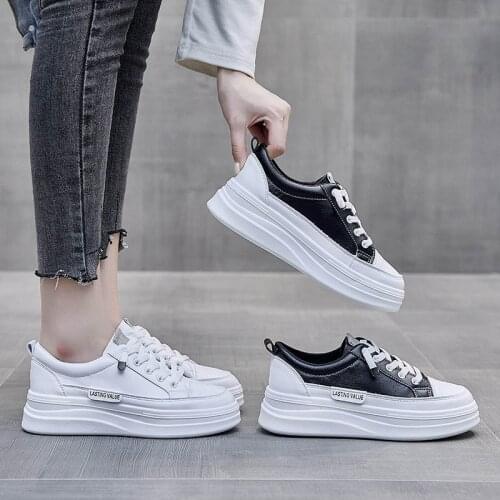 Sneakers Women Fashion Casual Shoes Women Winter Thick Bottom Lace Casual Shoes Trend Zapatos Mujer 2020 Tenis Feminino