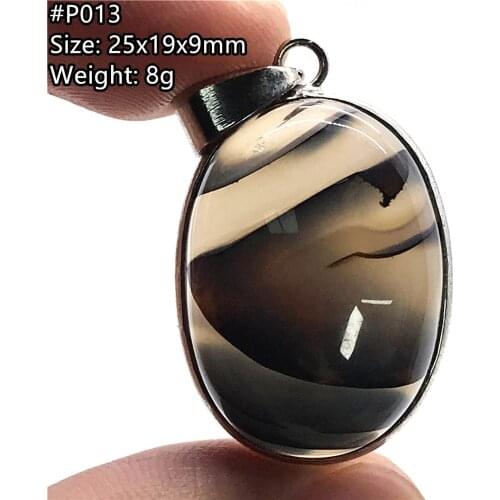 Top Natural Chalcedony Stone Pendant Jewelry For Women Lady Man Healing Love Luck Crystal 25x19x9mm Beads Silver Gemstone AAAAA