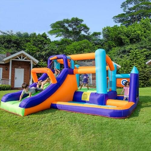 6 in 1 Inflatable castle indoor and outdoor small castle inflatable bouncer childrens playground trampoline
