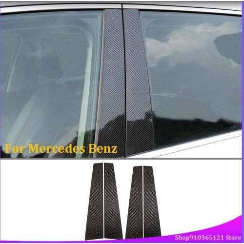 Real Carbon Fiber For Mercedes Benz W222 S Class S400L S320L S500 2014-2019 Car Accessories Window Molding Trim Parts