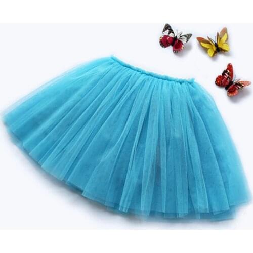 Blue New Baby Girls Tutu Skirt Ballerina Pettiskirt Fluffy Children Ballet Skirts For Party Dance Princess Girl Tulle Clothes