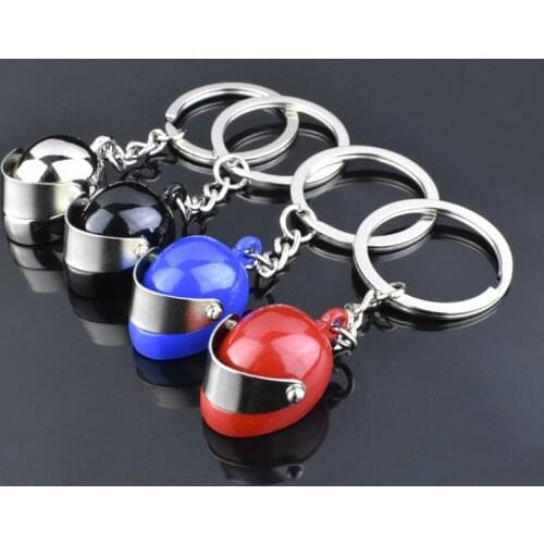 2021 New Simulation Motorcycle Helmet keychains Exquisite Keyring Gift Backpack Pendant Keyholder Fashion Accessories