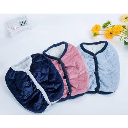 Dog Clothes New Products for Autumn and Winter Pet Cotton Vest Plus Velvet Warm Dog Two-legged Cotton-padded Clothes Pet Clothes