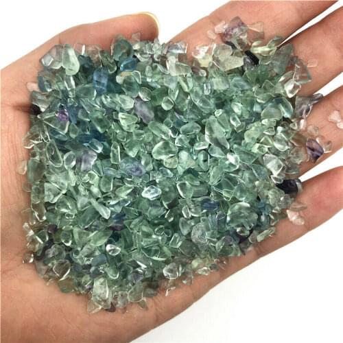 Wholesale 50g 2-4mm Natural Green Fluorite Crystal Quartz Gravels Tumbled Healing Mini Stones Natural Quartz Crystals