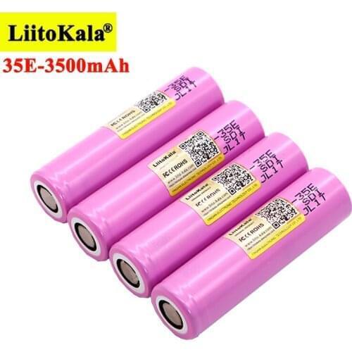1-8PCS Liitokala INR18650 35E Original 18650 Lithium Battery 3500mAh 3.7V 25A High Power for Electrical Tools Flashlight