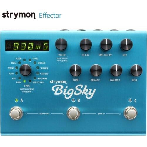STRYMON BIGSKY Big Sky Reverberator Reverb Effects Pedal