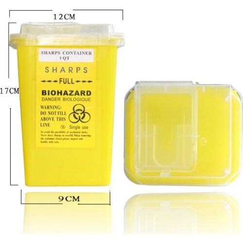 Plastic Sharpe Containers for Tattoo Artists Newest Tattoo yellow Sharps Container Biohazard Needle Disposal FREE Shipping
