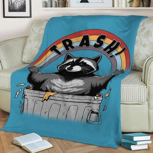 As long as we have Trash Flannel Throw Blanket 3D Printed Keep Warm Sofa Child Blanket Home Decor Textiles Dream Family Gift