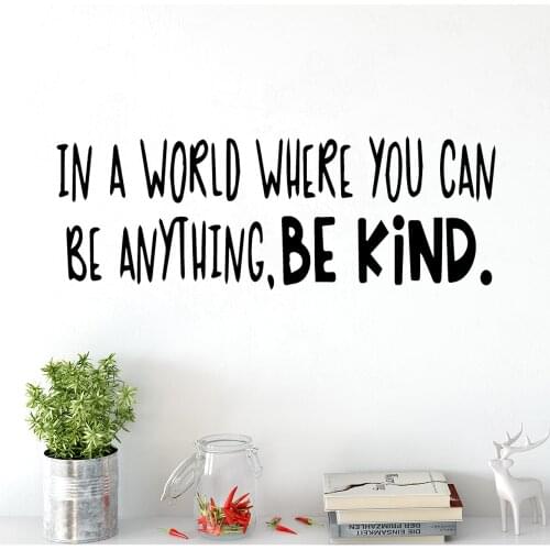 Positive Be Kind phrase Wall Sticker For Office Room Sticker Quotes Wallpaper wall stickers Office Decals frases pared