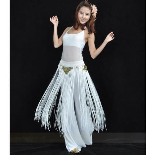 Belly dance tassel indian waist chain hip scarf sequins bandage Dance belt coins 9 colors for your choice