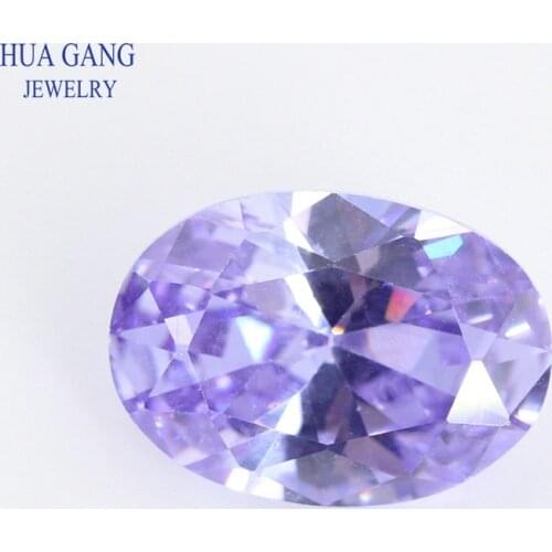 Size 2x3~18x25mm Oval Shape Cut 5A Lavender CZ Stone Synthetic Gems Cubic Zirconia For Jewelry Wholesale Free Shipping