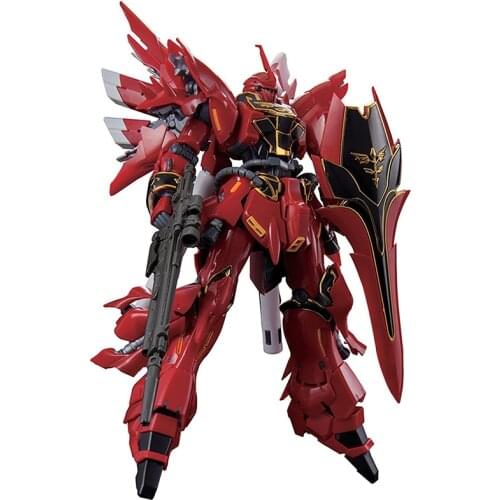 14CM Original Bandai RG Gundam 22 1/144 MSN-06S Sinanju Assembly Action Figureals Brinquedos Model Robot Mobile Suit Hot Kids