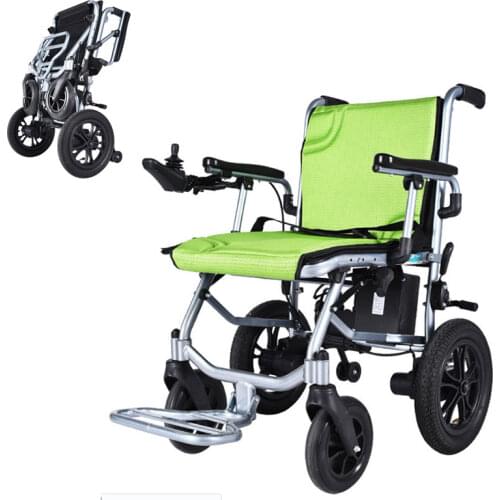 Russia Stock Free Shipping) Lightweight Mobility Electric Power Wheelchair Portable Folding For Old Elderly Disabled