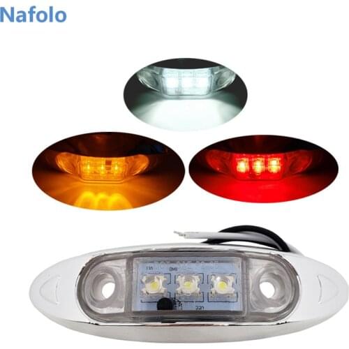9-30V Waterproof Car Auto Side Marker Light Clearance Lamp Trailer Truck Bus Car Signal lights 3 LED Side Marker Lights 12V 24V