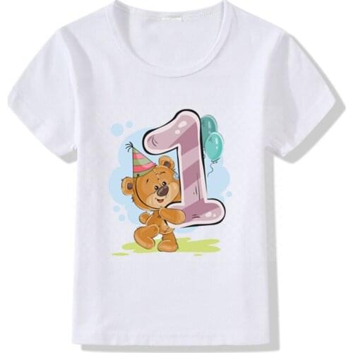Children Funny T shirt Casual Kids Summer Tops Number Print T-shirt Boys Clothes CT-1997