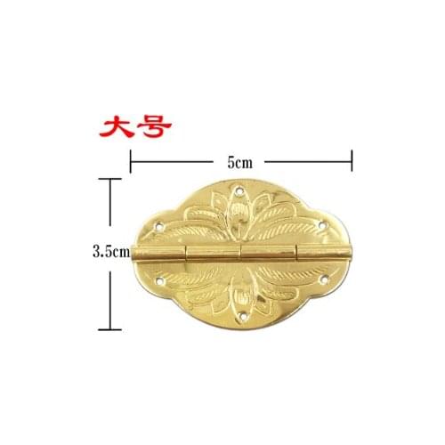 01 Chinese style antique brass gift box jewelry box wooden wine box mini surface embossed hinge