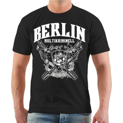 100% Cotton Sports Tee mens T-Shirt Berlin Multikriminell Hauptstadt Westberlin Ostberlin Crime Criminal