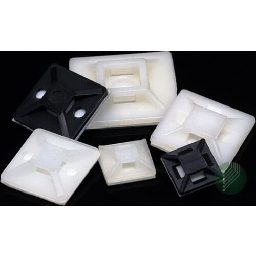 100) Varies Sizes Cable Tie Wire Zip Mount Base