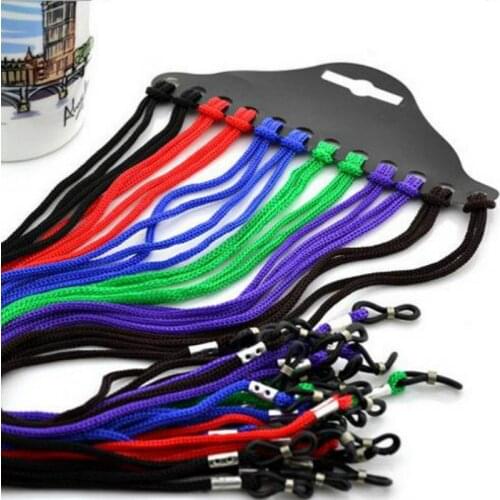 12Pcs/set Colorful Glasses String Black Nylon Cord Eyeglass Holder Sunglass Eyewear Glasses Neck String Strap Wholesale