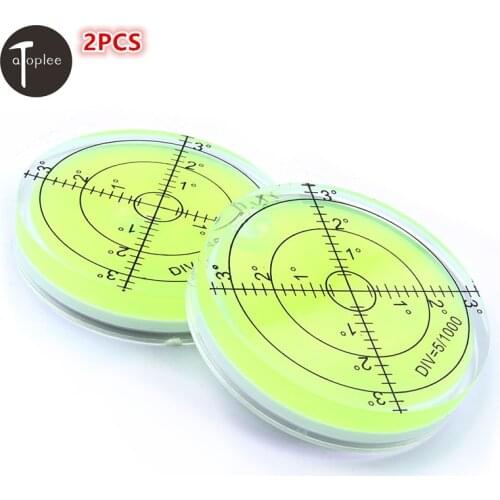 2pcs 60*12mm Bubble level Round Level Bubble Accessories Mini Spirit Level Bubble Bullseye Level Measurement Instrument