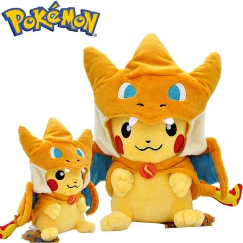 22CM Pokemon Pikachu Plush Toy Anime Cartoon Pikachu X&Y Cosplay Charizard Peluche Short Stuffed Cute Model Doll Toys Kids Gift