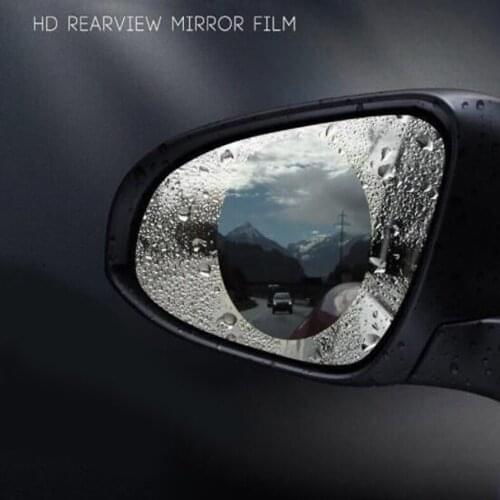 Car Rearview Mirror Waterproof Anti-fog Rainproof Coating Pet Oval Foil - 1 Pair