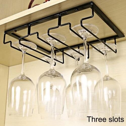 Hot Kitchen Wine Glass Rack Iron Metal Craft 4 Rows Steamware Hanger Wine Glass Holder Decorative Steamware Rack Home Supplies