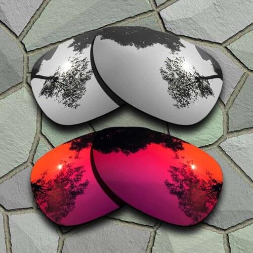 Chrome Titanium&Violet Red Sunglasses Polarized Replacement Lenses for Oakley Felon