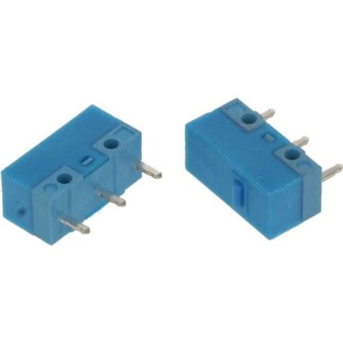 2Pcs Original HUANO Blue Dot Blue Shell 0.74N Mouse Micro Switch Gold Alloy Contacts 50 Millions Lifetime LX9B