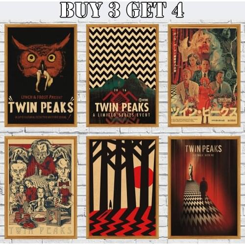 Tv Series Classic Movie Poster Twin Peaks Kraft Paper Posters S For Living Room Vintage Decorative Home Decor